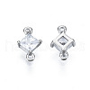 Long-Lasting Plated 925 Sterling Silver Cubic Zirconia Links STER-ZX003-03P-NF-2