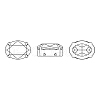 Preciosa® MAXIMA Crystal Sew-On Cups X-PRC-SB8-70020-S-5