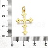 Brass Micro Pave Cubic Zirconia Pendants X-KK-Z100-34G-02-3