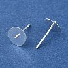Brass Studs Earrings Finding KK-K383-02E-S-2