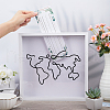 Square Wood Wall Mounted Stamp Storage Boxes with Clear Acrylic Window CON-WH20005-02B-4