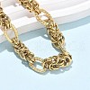 304 Stainless Steel Ovel Link Chain Bracelets for Women BJEW-U038-02G-3