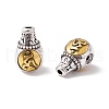 Chakra Rack Plating Tibetan Style Alloy 3-Hole Guru Beads PALLOY-H126-01-3