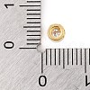 Rack Plating Flat Round Brass Micro Pave Cubic Zirconia Cabochons KK-F874-03G-08-3