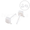 Hypoallergenic Bioceramics Zirconia Ceramic Square Stud Earrings EJEW-Z023-07E-1