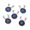 Natural Lapis Lazuli Dyed Connector Charms G-G983-02P-05-1
