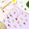 60Pcs 15 Styles Glass Pendants PALLOY-CJ00095-6