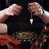 AHADEMAKER 1Pc Cone/Spike/Pendulum Natural Rose Quartz Stone Pendants DIY-GA0004-24D-5