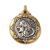 Brass with Cubic Zirconia Pendants KK-Z033-11AS-1