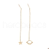 Star & Planet Asymmetrical Earrings Dangle Stud Earrings EJEW-A067-07G-4