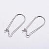 316 Surgical Stainless Steel Hoop Earrings Settings STAS-K146-040-25x12mm-1