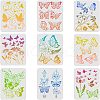 Plastic Reusable Drawing Painting Stencils Templates Sets DIY-WH0172-375-1
