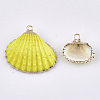 Spray Paint & Electroplate Sea Shell Pendants SSHEL-S262-08I-2