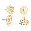 Brass Stud Earring Findings X-KK-S345-264G-2