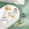 304 Stainless Steel Open Cuff Finger Rings RJEW-UN00012-4