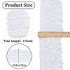 5 Yards 3-Layer Pleated Polyester Chiffon Lace Trim OCOR-WH0082-01A-2