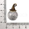 Natural Mixed Stone Round Pendants with Alloy Witch Hat G-D311-01AB-3