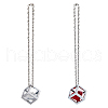 DICOSMETIC 2 Sets 2 Colors Bling Diamond Cube Car Rear View Mirror Charms HJEW-DC0001-06-1