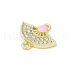 Alloy Rhinestone Fan Connector Charms PALLOY-R151-31G-01-2