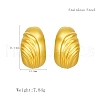 Elegant Stainless Steel Oval Stud Earrings CZ2608-6