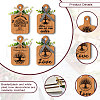 Wooden Pendant Decoration HJEW-WH0074-022-3