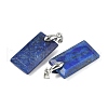 Dyed Natural Lapis Lazuli Faceted Pendants G-L623-03P-05-2