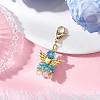 Angel Glass Pendant Decorations HJEW-MZ00214-4