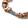 Electroplated Non-magnetic Hematite Chips Stretch Bracelets for Men Women BJEW-G728-04-4