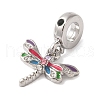 Rack Plating Alloy Rhinestone European Dangle Charms PALLOY-S189-27P-2