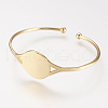 Brass Cuff Bangle X-BJEW-P168-B11-1