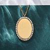 304 Stainless Steel Micro Pave Cubic Zirconia Pendant Necklaces for Women NJEW-Z065-08G-03-3