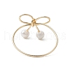 Mother's Day Jewellery Round Natural Cultured Freshwater Pearl Finger Rings RJEW-JR00856-5