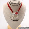 Bohemian Double Ring Alloy Pendant Waxed Imitation Leather Cord Necklaces for Women FS-WG722D8-01-2