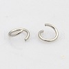 Tarnish Resistant 304 Stainless Steel Open Jump Rings STAS-N015-03-6x1mm-1