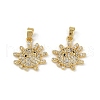 Brass Micro Pave Cubic Zirconia Pendants KK-C093-11G-1