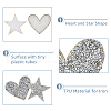 HOBBIESAY 16Pcs 2 Style TPU Iron on/Sew on Clothing Patches PATC-HY0001-03-3