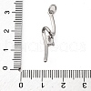 Brass Micro Pave Cubic Zirconia Pendants KK-P308-42P-3