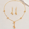 Alloy Hollow Round Beads Tassel Earrings & Necklaces Sets for Women DR9458-5