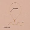 Alloy Snake Chain Slider Lariat Necklaces with Plastic Imitation Pearl Round Beads WG87CD3-01-3