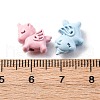 9 Colors Spray Painted Alloy Beads PALLOY-V002-19-3