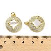 Brass Micro Pave Clear Cubic Zirconia Pendants KK-K365-02E-G-3