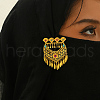 Bohemian Style Heart Brass Tassels Brooches for Women KV4703-2