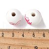 Mother's Day Theme Printed Wood European Beads WOOD-F016-05-3