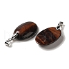 Dyed & Heated Natural Red Tiger Eye Pendants G-Z055-03P-20-2