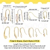   18Pcs 9 Style  Brass Earring Hooks KK-PH002-82-2