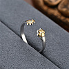 Fashionable 201 Stainless Steel Cuff Rings FS-WG0D738-03-1