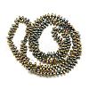 Electroplate 2-Hole Seed Bead Strands EGLA-S140-11-2