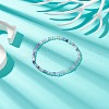 Natural Fluorite Cube Beaded Stretch Bracelet for Women BJEW-JB08976-02-2