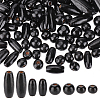   480Pcs 4 Style Dyed Natural Wood Beads WOOD-PH0002-42-1