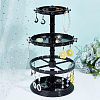 3-Tier Rotatable Round Acrylic Jewelry Display Tower with Tray EDIS-WH0015-13A-5
